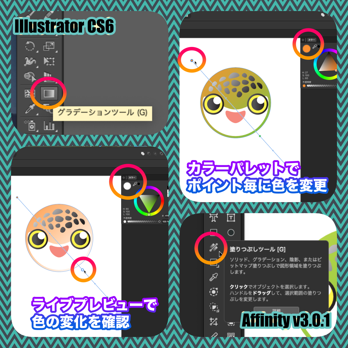 新しいグラデーションツール